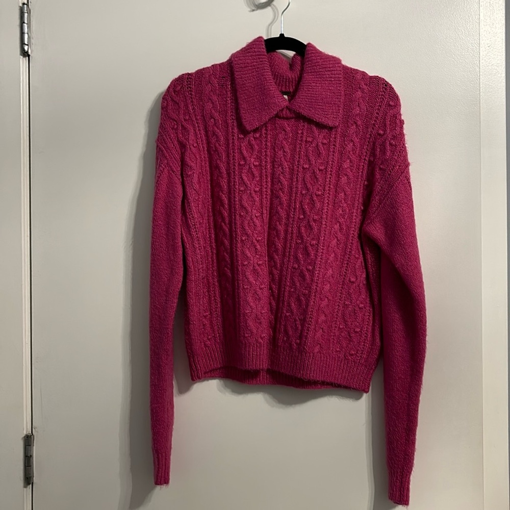 Free People Fuchsia Sweater